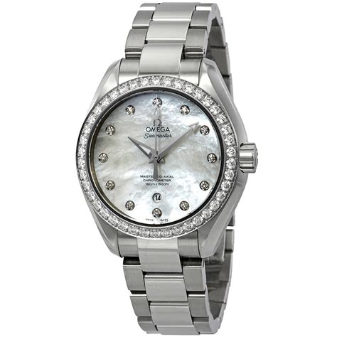 omega seamaster aqua terra diamond ladies watch|omega seamaster aqua terra thickness.